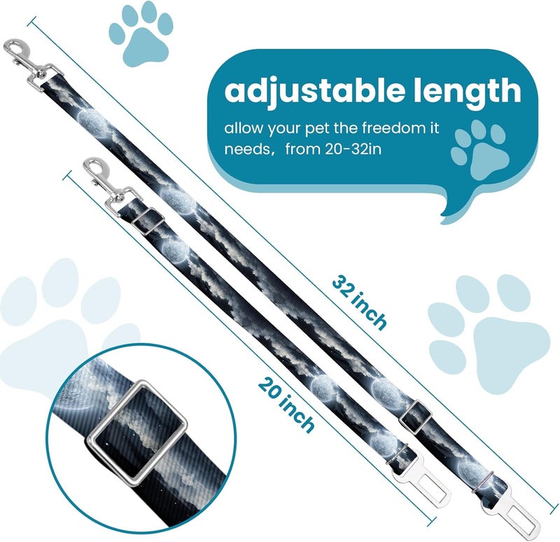 HCYPCV Adjustable pet cat and Dog car seat Belt，The Lanyard is Flexible and Adjustable from 20 to 33 inches(Beautiful Starry Sky) - Image 2